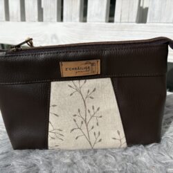 Kosmetiktasche braun/beige